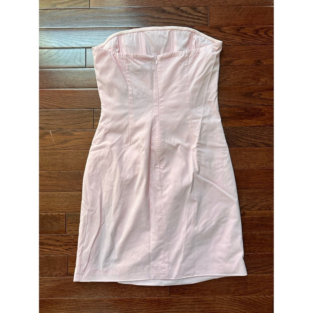 Baby Boo Christiana Strapless Mini Cocktail Slit Dress Baby Pink Wedding Guest - Picture 5 of 6